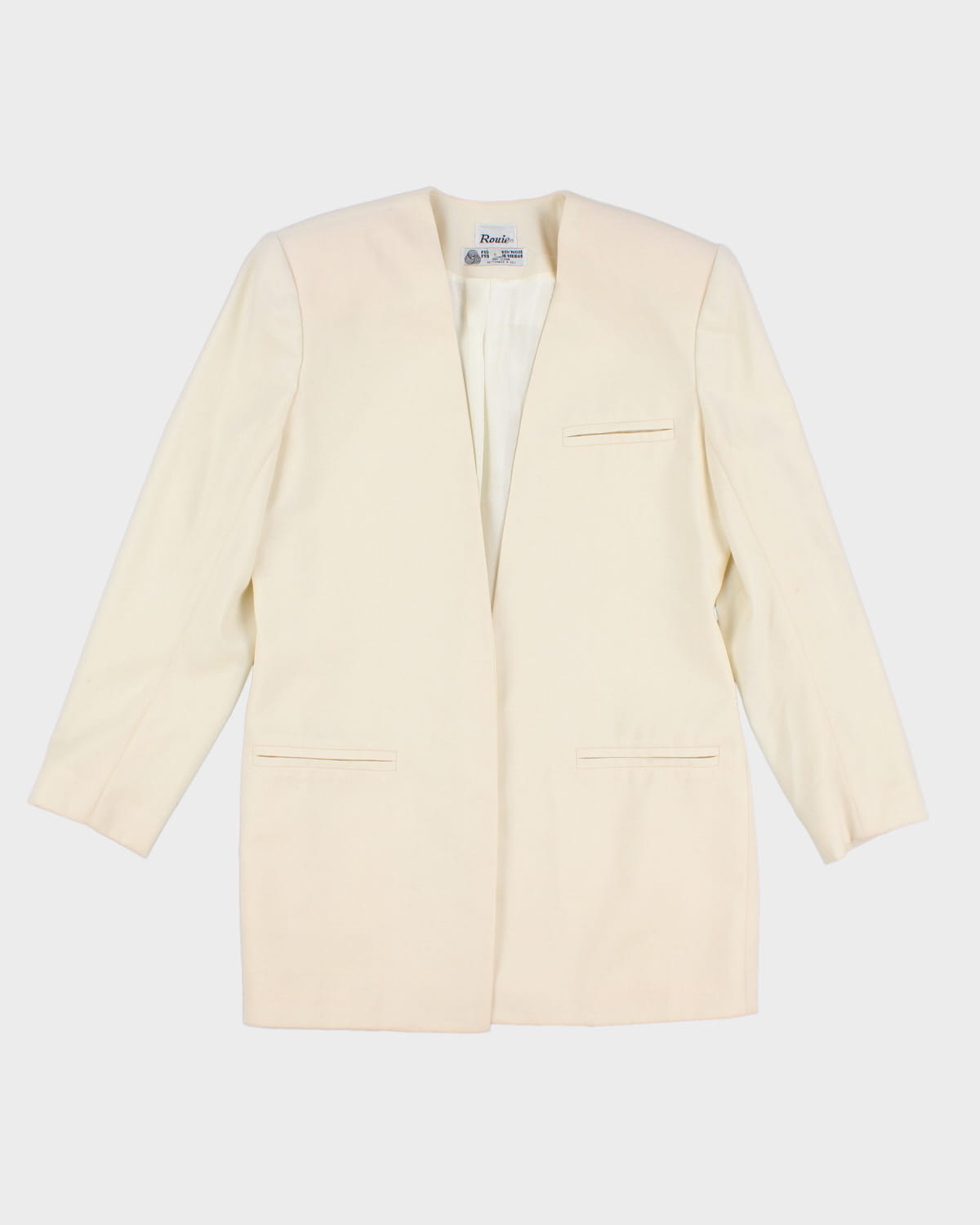 Vintage Rouie Cream Blazer - L