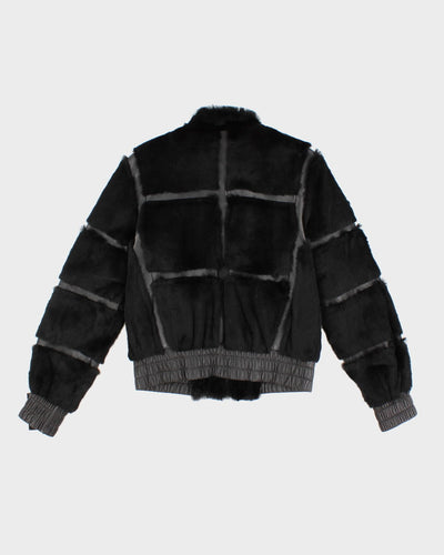DKNY Faux Fur Leather Jacket - S