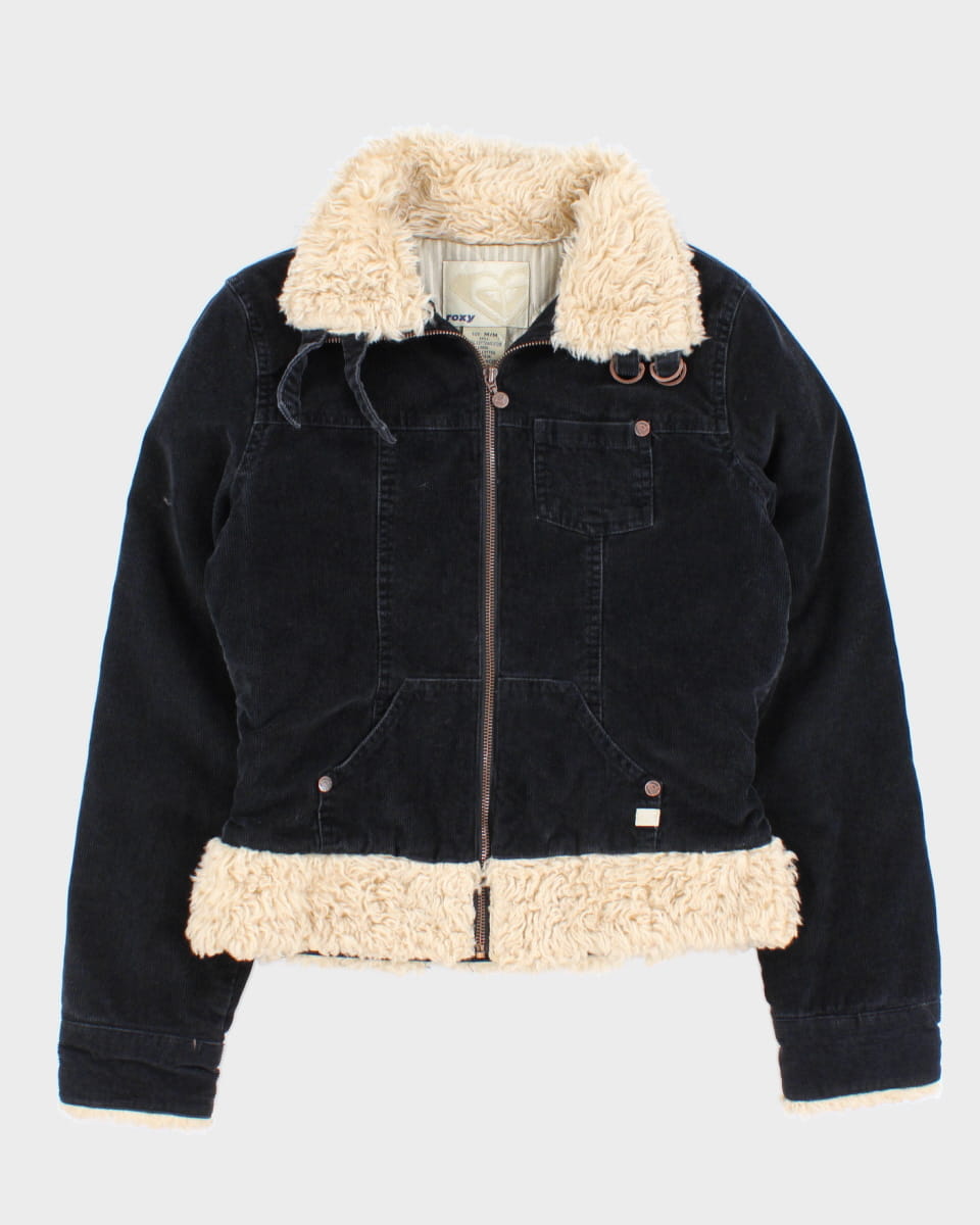 Y2K 00s Roxy Womens Navy Corduroy Jacket - XS