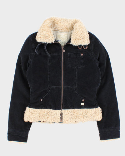 Y2K 00s Roxy Womens Navy Corduroy Jacket - XS