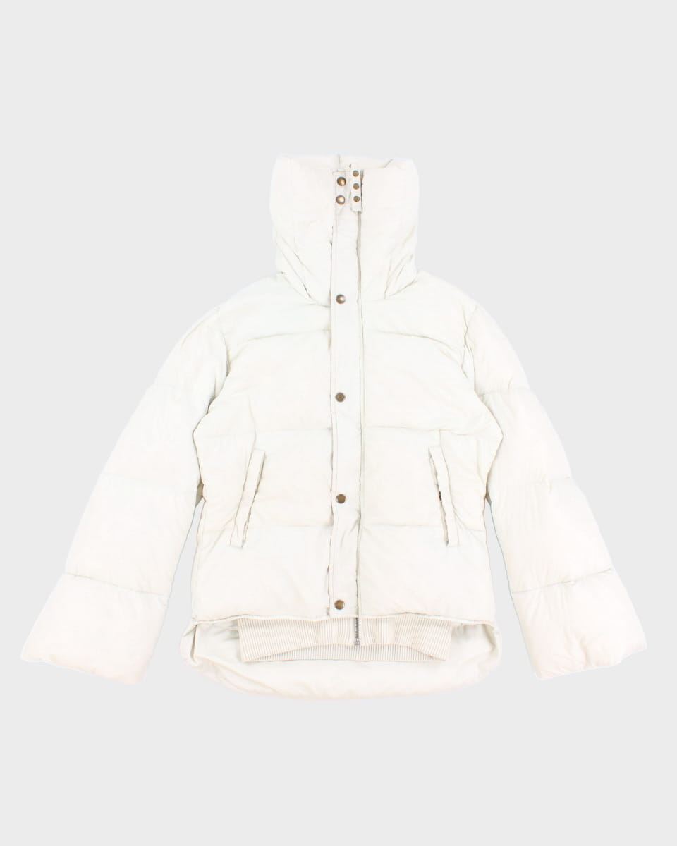 Womens Cream Diesel Down Puffer Coat/ Jacket - XS