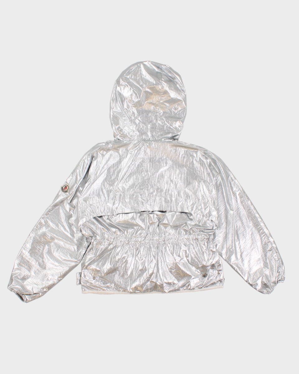 Vintage Moncler Silver Hooded Jacket - L