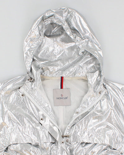 Vintage Moncler Silver Hooded Jacket - L