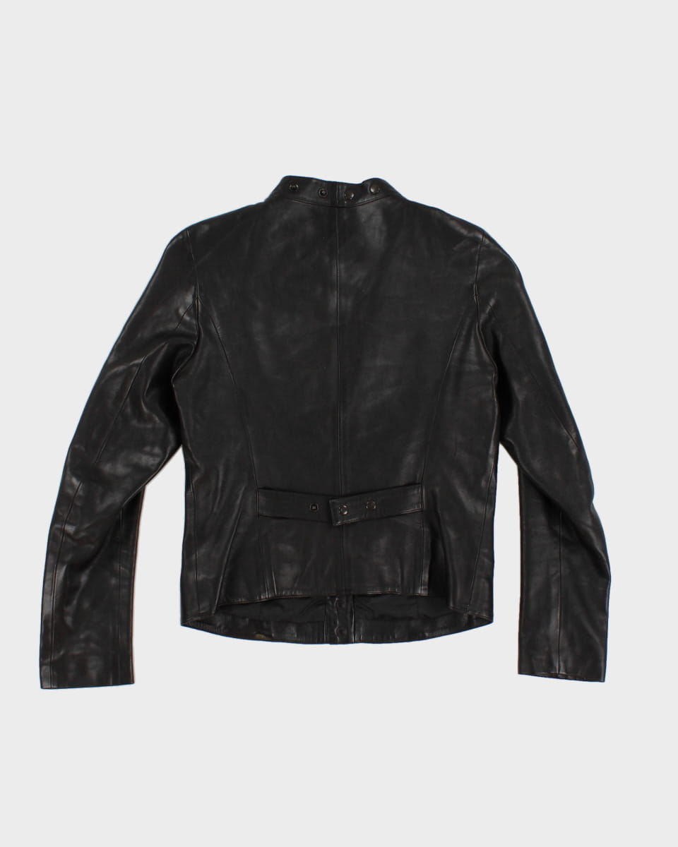 Agnes B Womens Fitted Black Leather Jacket - XS/S