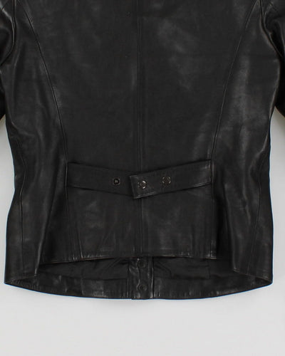 Agnes B Womens Fitted Black Leather Jacket - XS/S