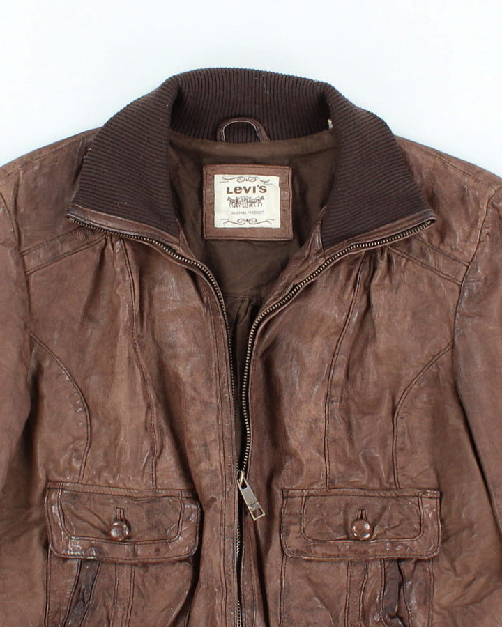 Vintage Levi's Brown Leather Jacket - M