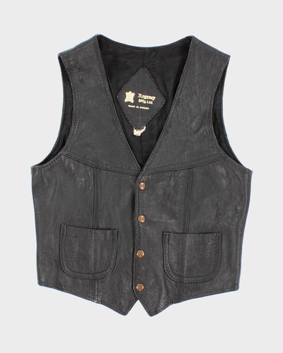 Vintage Regency Leather Waistcoat - S