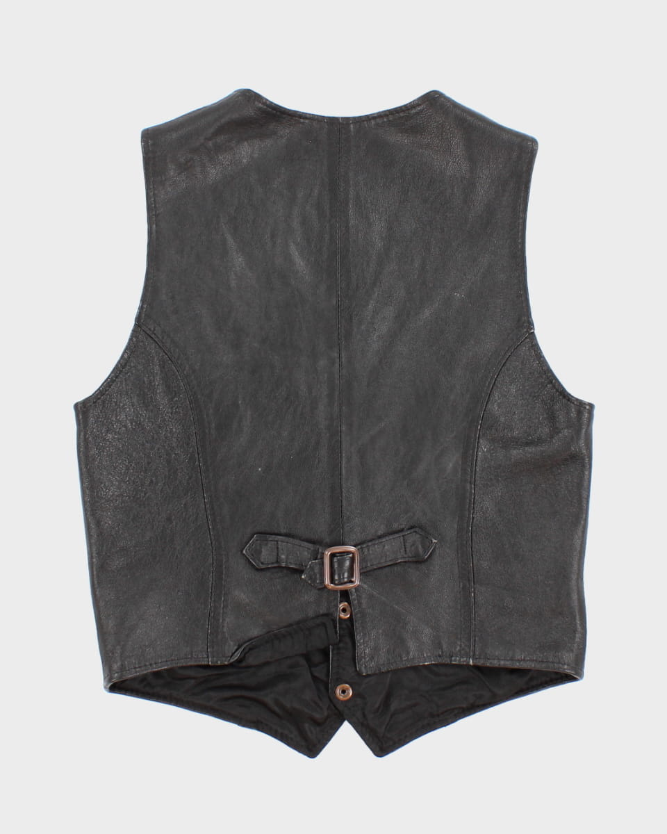 Vintage Regency Leather Waistcoat - S