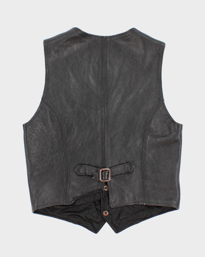 Vintage Regency Leather Waistcoat - S