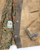 Vintage Darling Patch Embroidered Suede Jacket - L