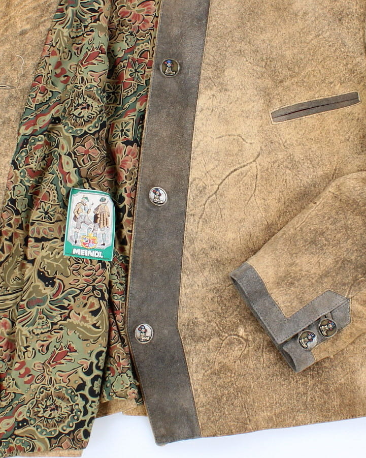 Vintage Darling Patch Embroidered Suede Jacket - L