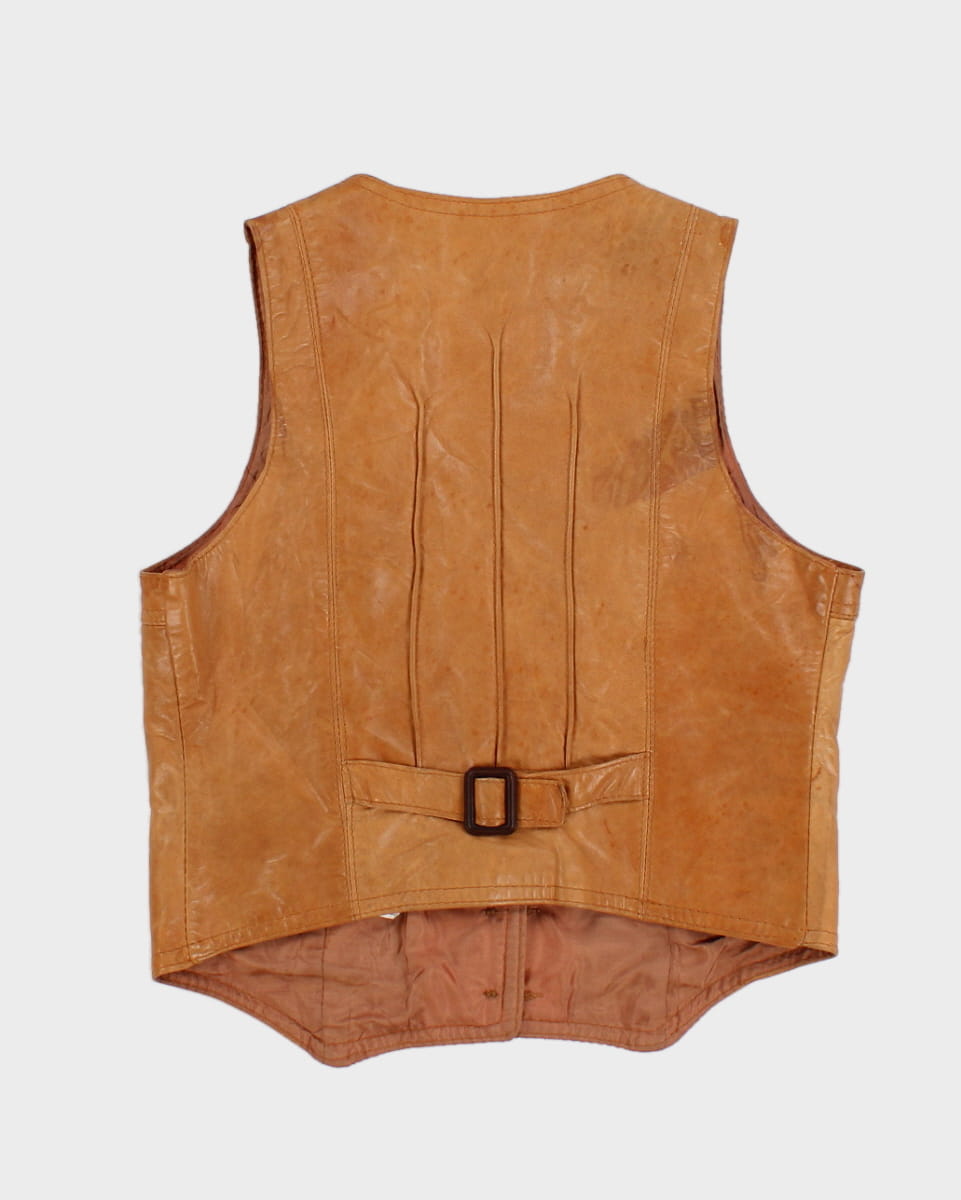 Vintage Boutique Of Leathers Waistcoat - S
