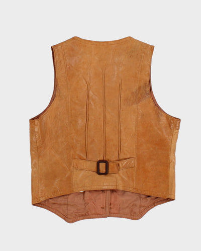 Vintage Boutique Of Leathers Waistcoat - S