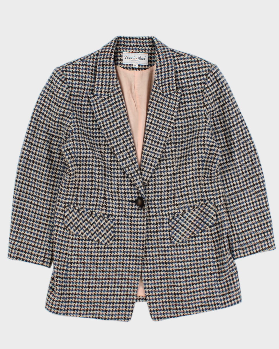 Vintage 90s Thunder Bird Collection Houndstooth Blazer - S/M