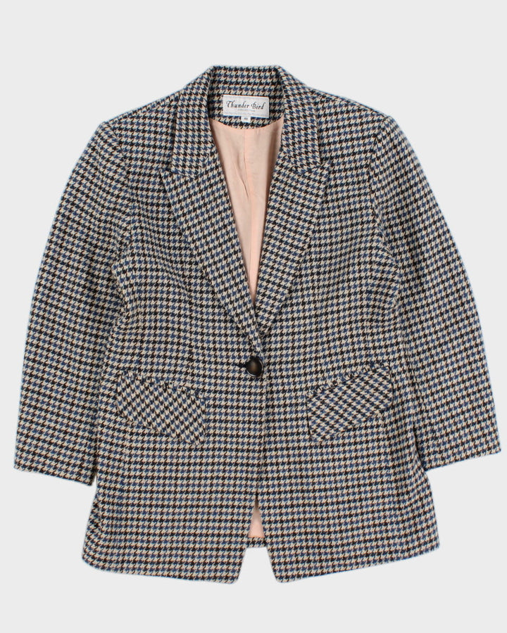 Vintage 90s Thunder Bird Collection Houndstooth Blazer - S/M