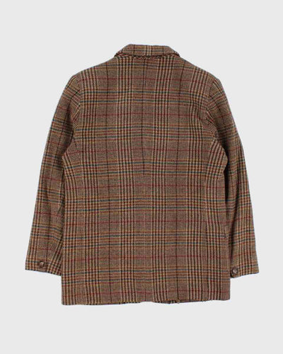 Vintage 90s Bianca Nygard Plaid Brown Blazer - S