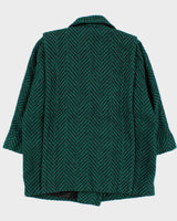 Vintage 80s Collection Elegante Thick Green Coat - L