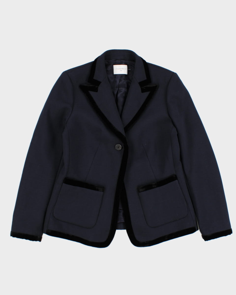 Sandro Velvet Detailed Blazer - S