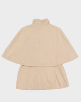 Betsey Johnson Khaki Cape Poncho Coat - M