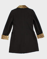 Abitale Wool Blend Leopard Print Coat - S