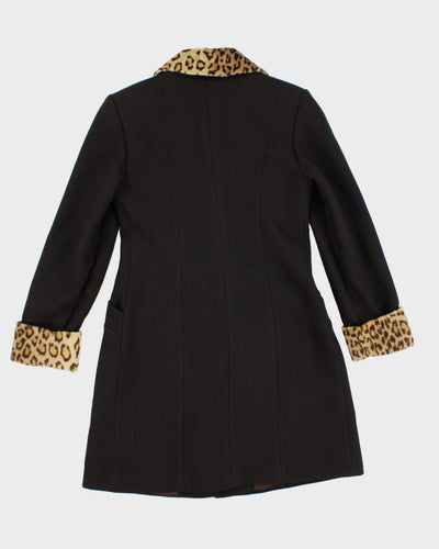 Abitale Wool Blend Leopard Print Coat - S