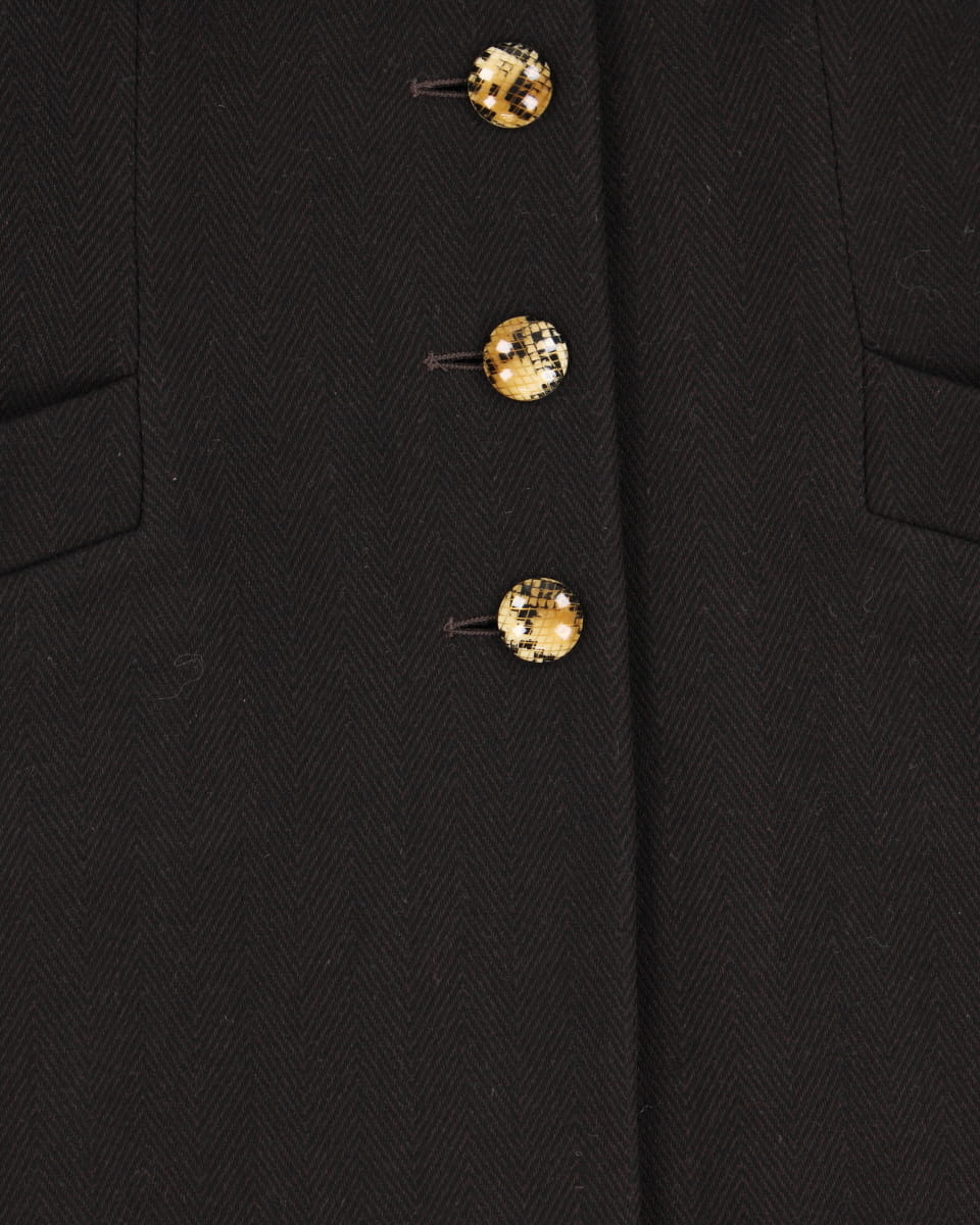 Abitale Wool Blend Leopard Print Coat - S