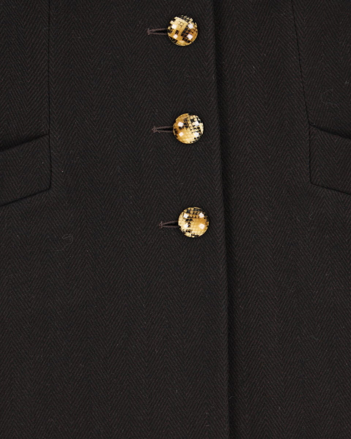 Abitale Wool Blend Leopard Print Coat - S