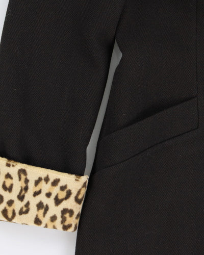 Abitale Wool Blend Leopard Print Coat - S