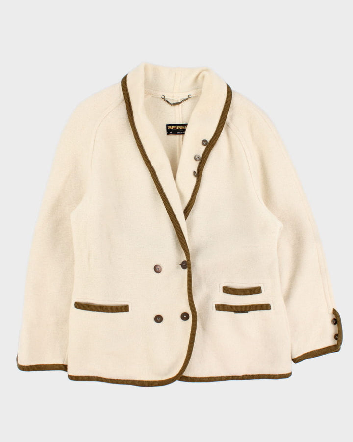 Vintage Geiger Cream Wool Coat - L