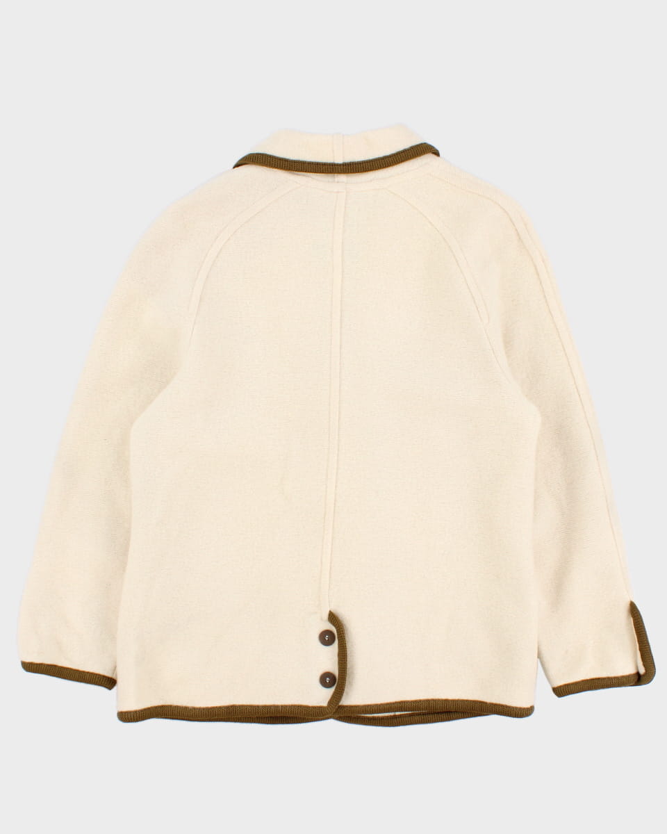 Vintage Geiger Cream Wool Coat - L