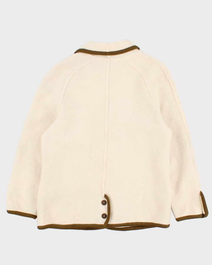 Vintage Geiger Cream Wool Coat - L