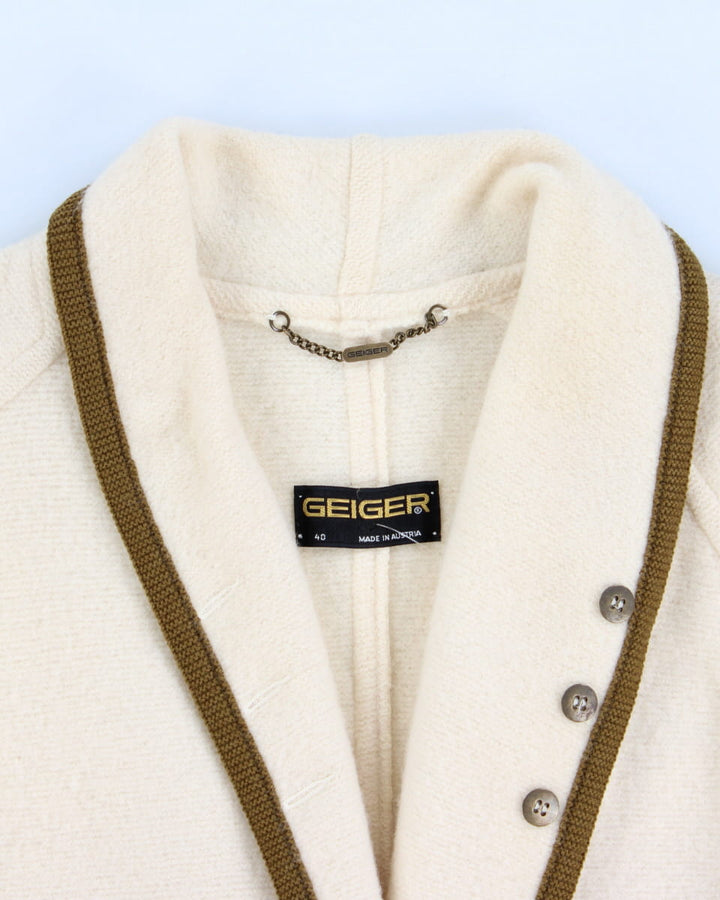 Vintage Geiger Cream Wool Coat - L