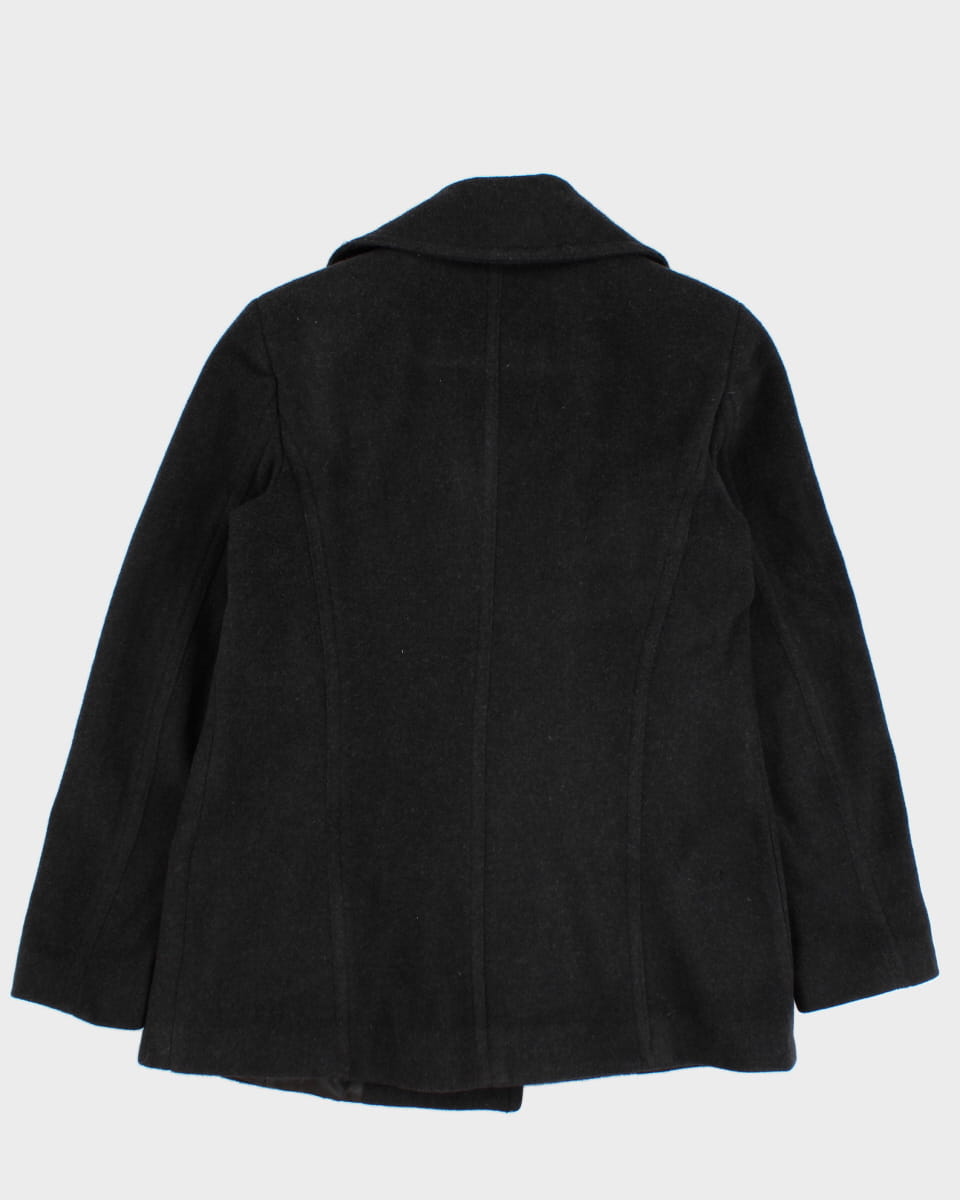 Karl Lagerfeld Charcoal Wool-Blend Overcoat - M