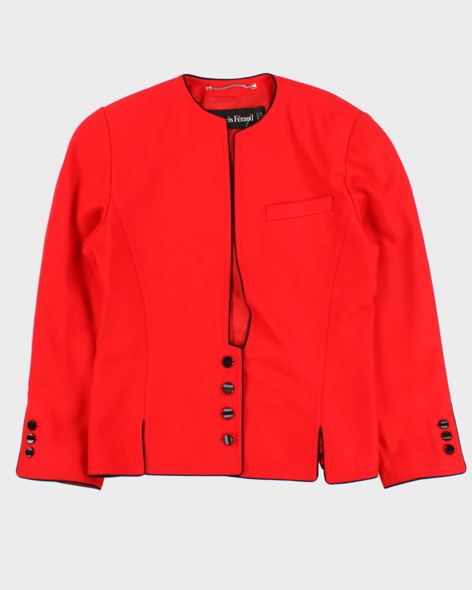 Red Louis Feraud Pure Wool Jacket - S