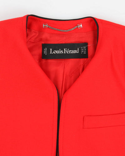 Red Louis Feraud Pure Wool Jacket - S