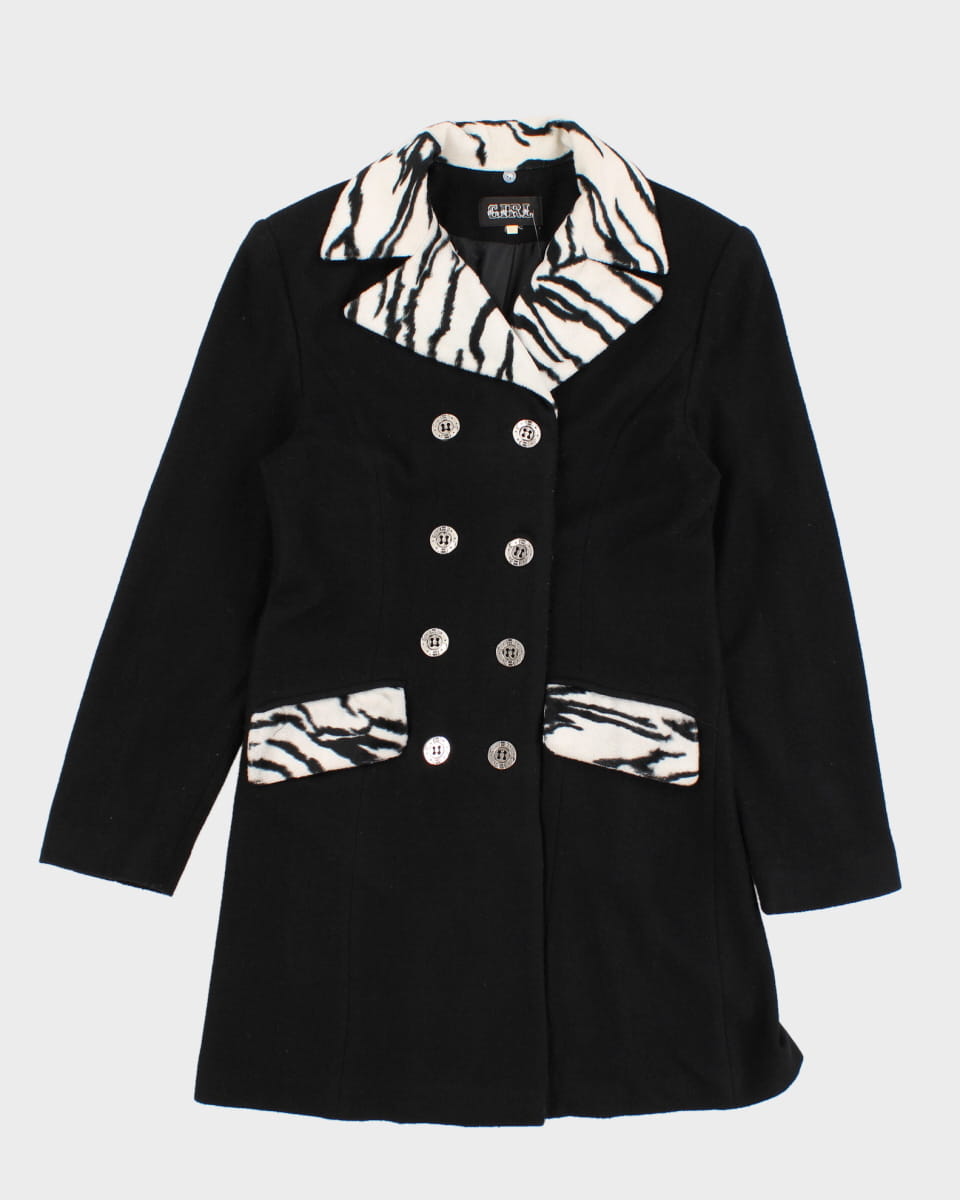 Vintage Girl Zebra Detailed Coat - M