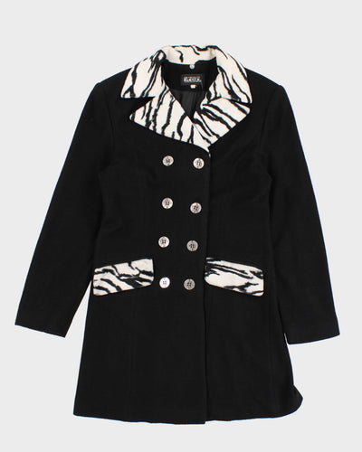 Vintage Girl Zebra Detailed Coat - M