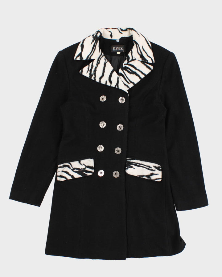 Vintage Girl Zebra Detailed Coat - M