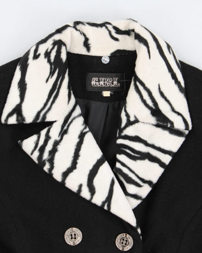Vintage Girl Zebra Detailed Coat - M