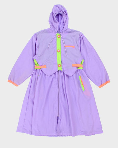 Vintage Bandito Hooded Purple Coat - L