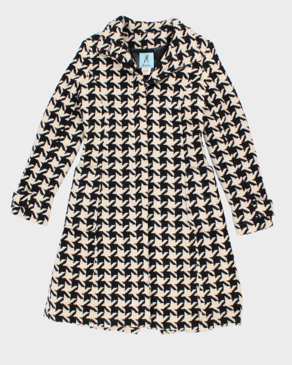 Marciano Wool Houndstooth Coat - S