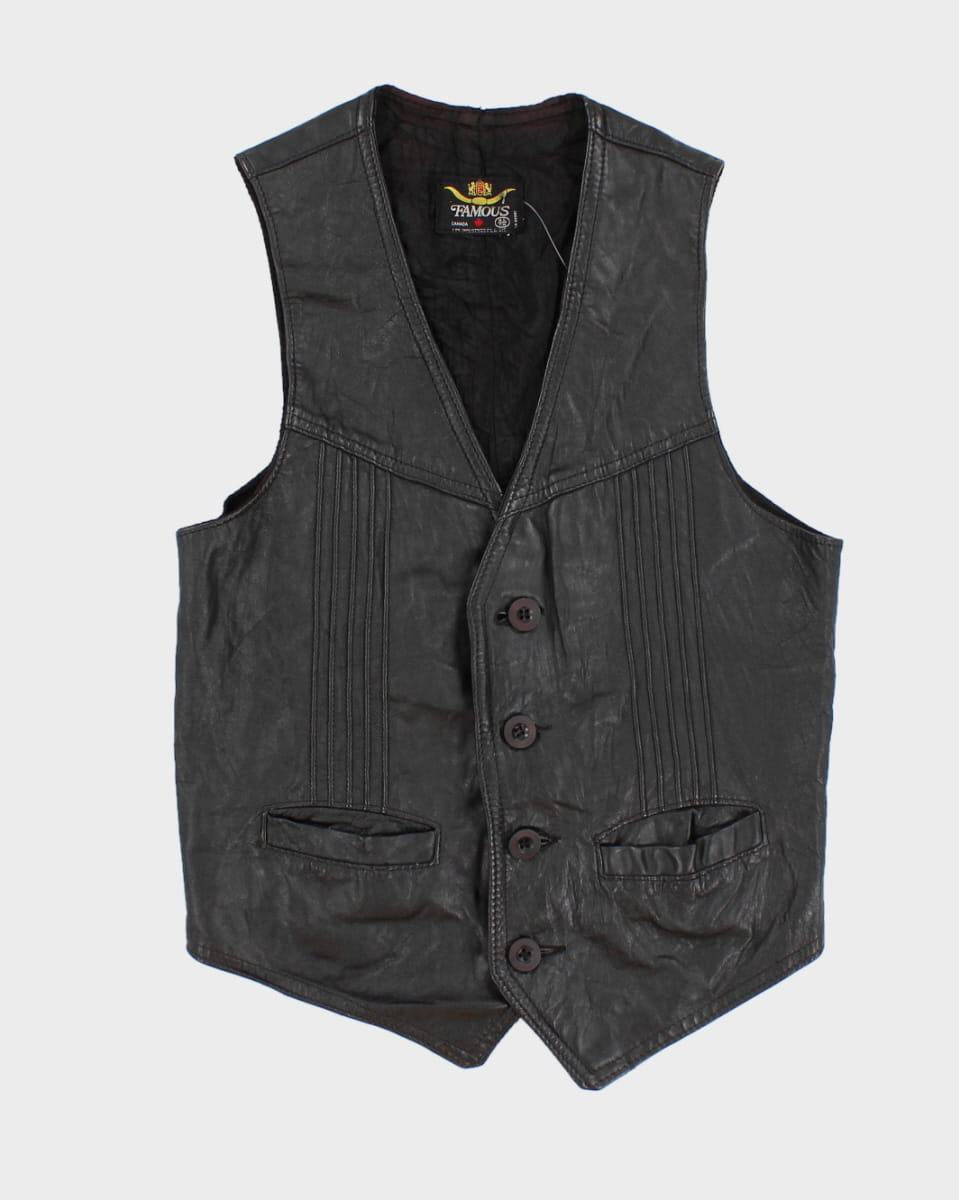 Vintage Famous Leather Waistcoat - XS