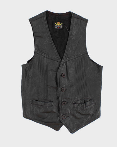 Vintage Famous Leather Waistcoat - XS