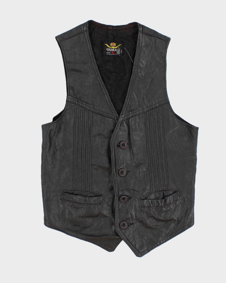 Vintage Famous Leather Waistcoat - XS