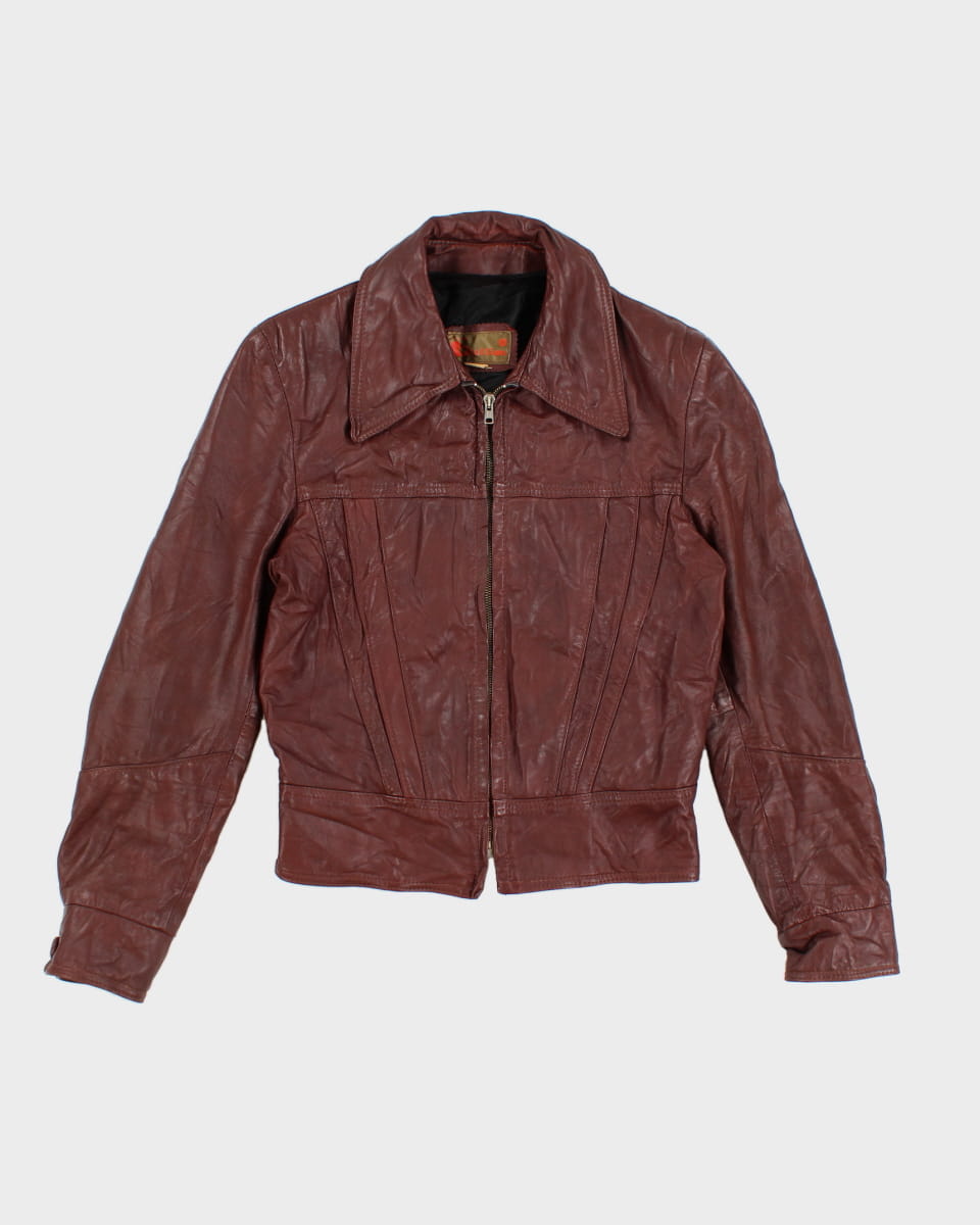 Vintage 70's Fitted Leather Jacket - M