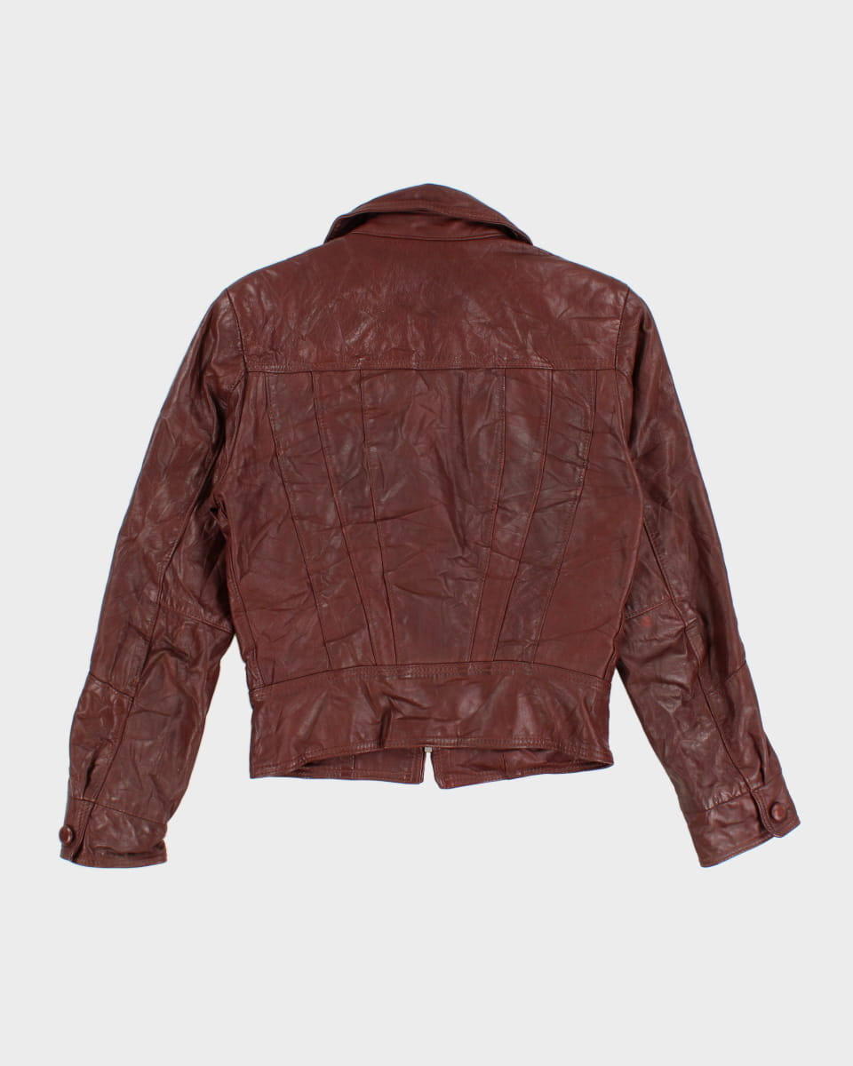 Vintage 70's Fitted Leather Jacket - M