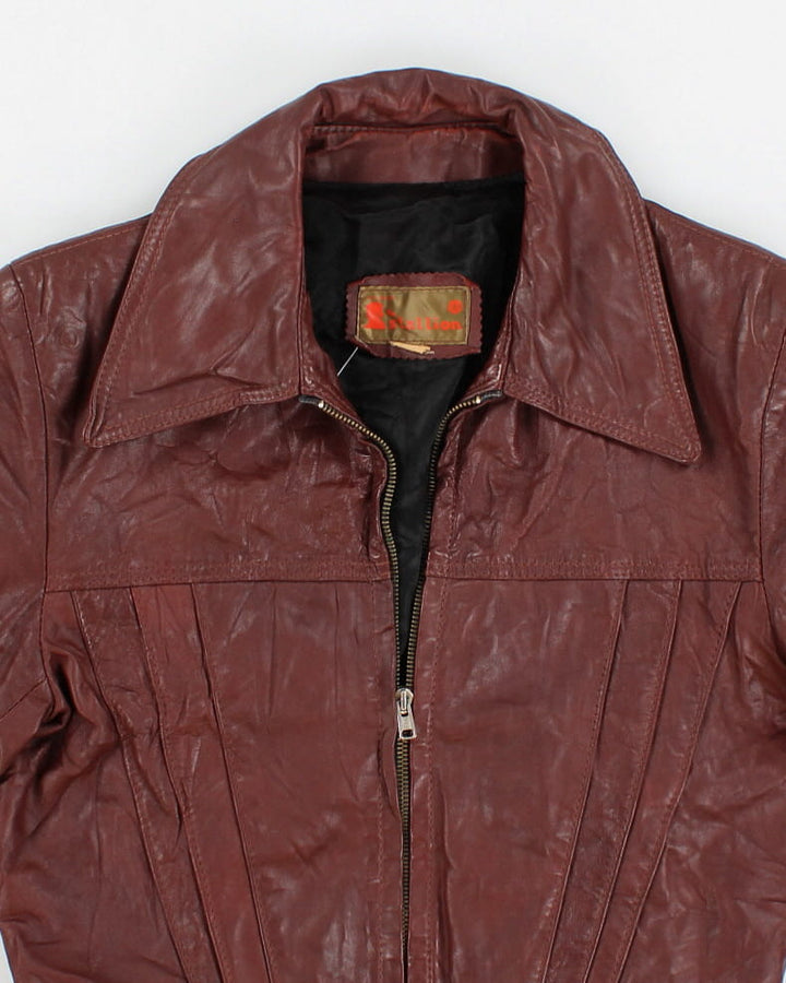 Vintage 70's Fitted Leather Jacket - M