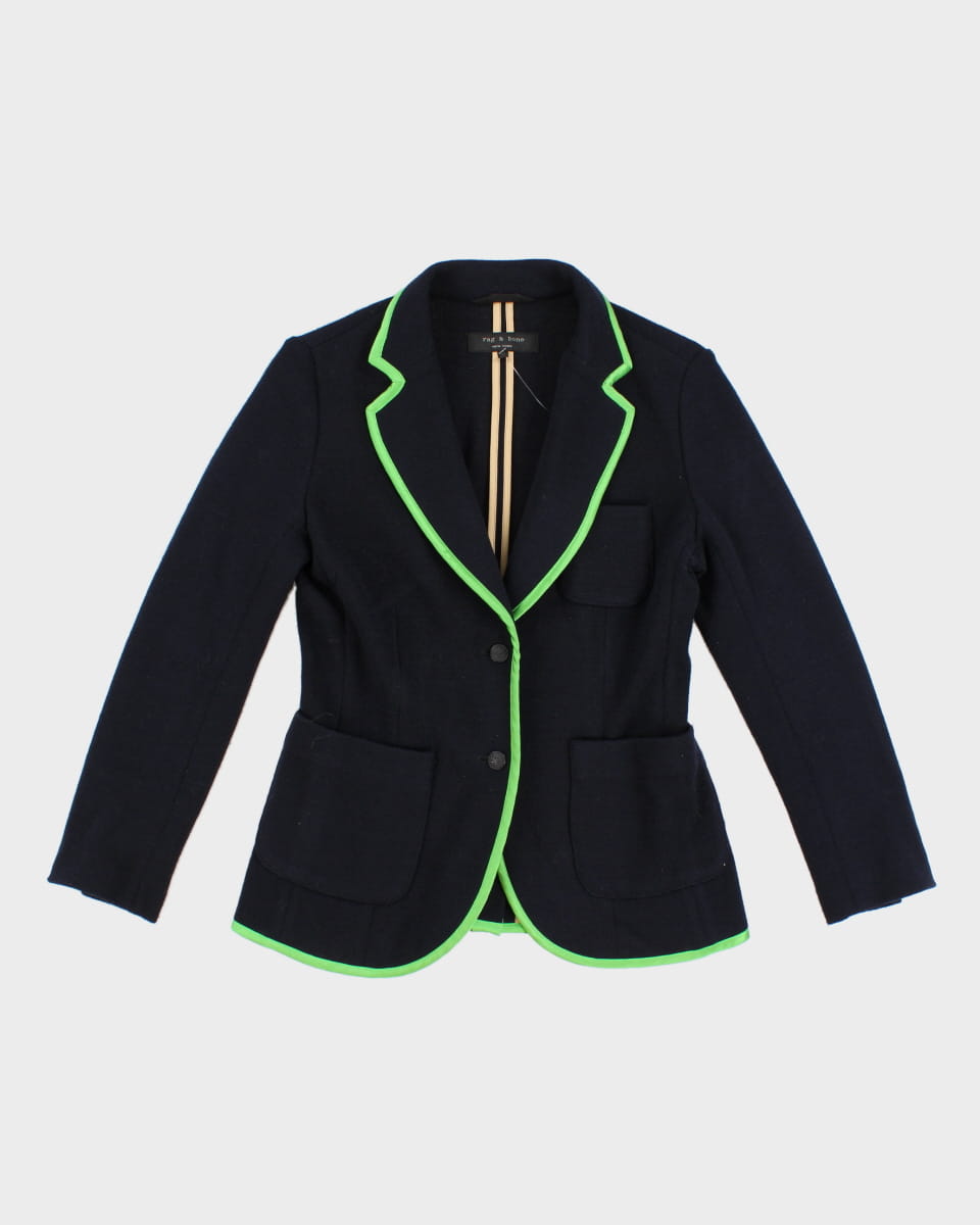 Rag &amp; Bone Women's Navy Wool Blazer - S/M