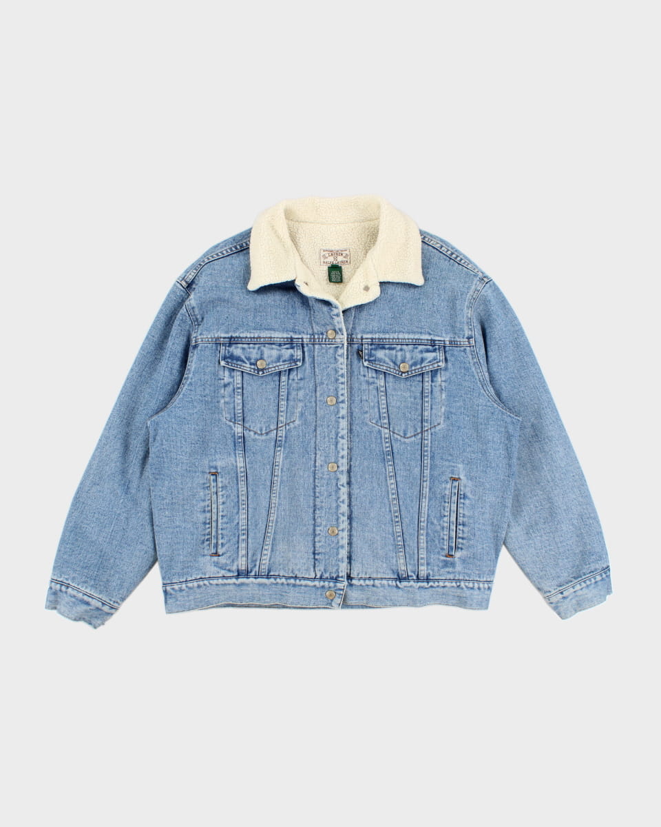 Ralph Lauren Fleece Lined Denim Jacket - M