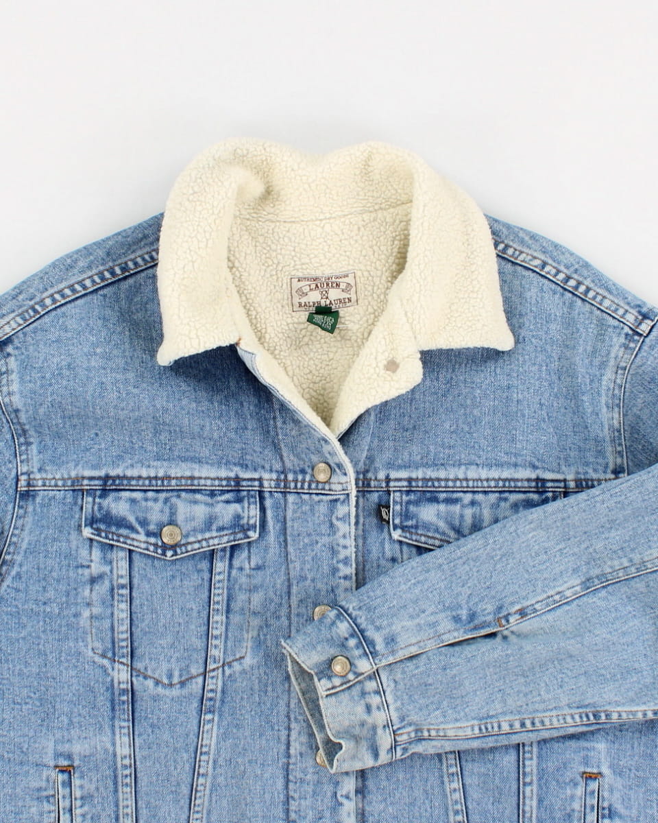 Ralph Lauren Fleece Lined Denim Jacket - M